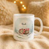 Personalisierter Sleeping Bear Winter-Kaffeebecher Kaffeetasse