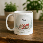 Personalisierter Sleeping Bear Winter-Kaffeebecher Kaffeetasse