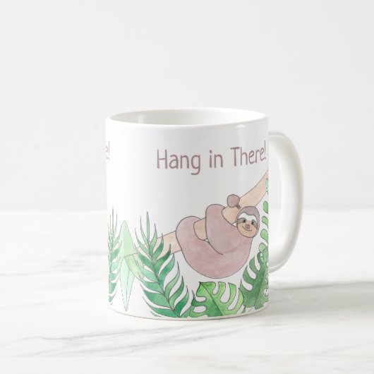 Personalisierter Slothang da drin Kaffeetasse (VorderseiteRechts)