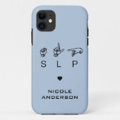 Personalisierter SLP-Sprachpathologe ASL Case-Mate iPhone Hülle (Rückseite)