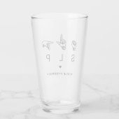 Personalisierter SLP-Sprachpathologe ASL Glas (Rückseite)