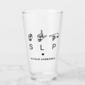 Personalisierter SLP-Sprachpathologe ASL Glas (Vorderseite)