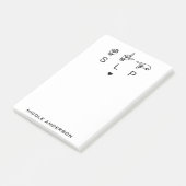 Personalisierter SLP-Sprachpathologe ASL Post-it Klebezettel (angewinkelt)