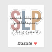 Personalisierter SLP-Sprachpathologe Aufkleber (Blatt)