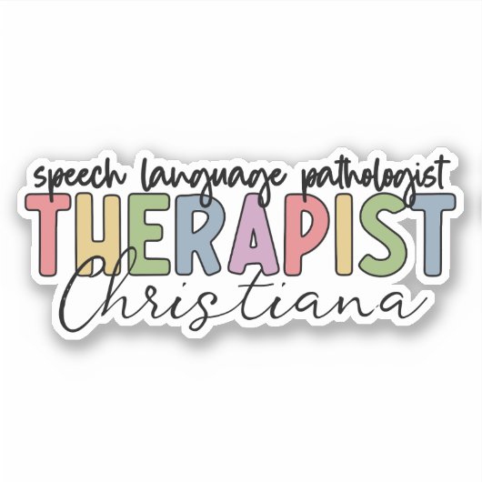 Personalisierter SLP-Sprachpathologe Aufkleber (Vorderseite)