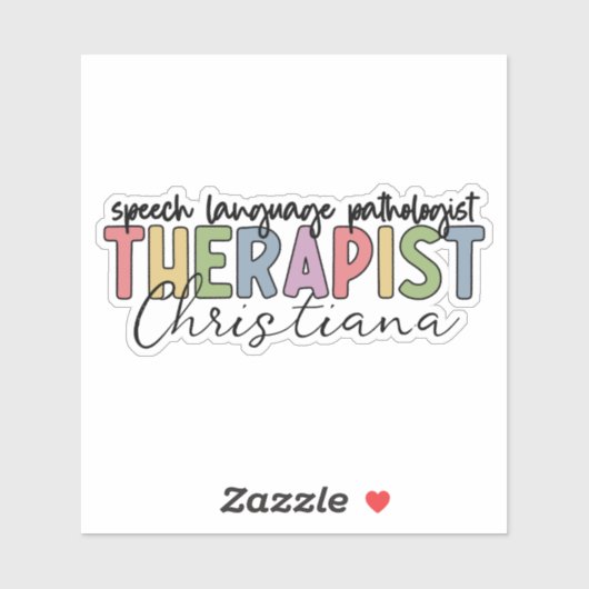 Personalisierter SLP-Sprachpathologe Aufkleber (Blatt)