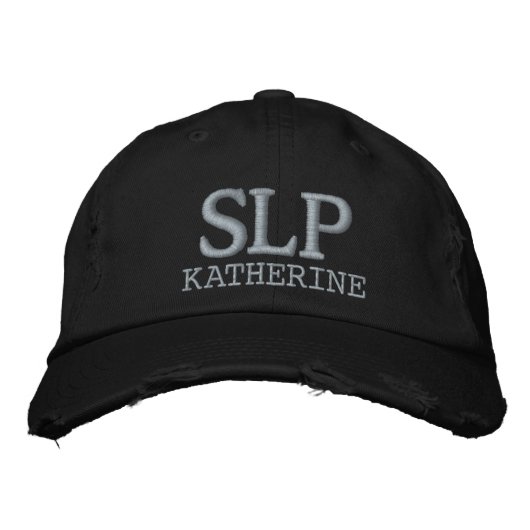 Personalisierter SLP-Sprachpathologe Bestickte Baseballkappe (Vorderseite)