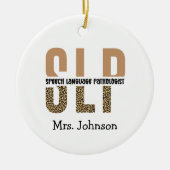 Personalisierter SLP-Sprachpathologe Keramik Ornament (Vorne)