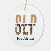 Personalisierter SLP-Sprachpathologe Keramik Ornament (Links)