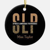 Personalisierter SLP-Sprachpathologe Keramik Ornament (Vorne)