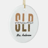 Personalisierter SLP-Sprachpathologe Keramik Ornament (Rechts)