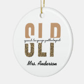 Personalisierter SLP-Sprachpathologe Keramik Ornament (Links)
