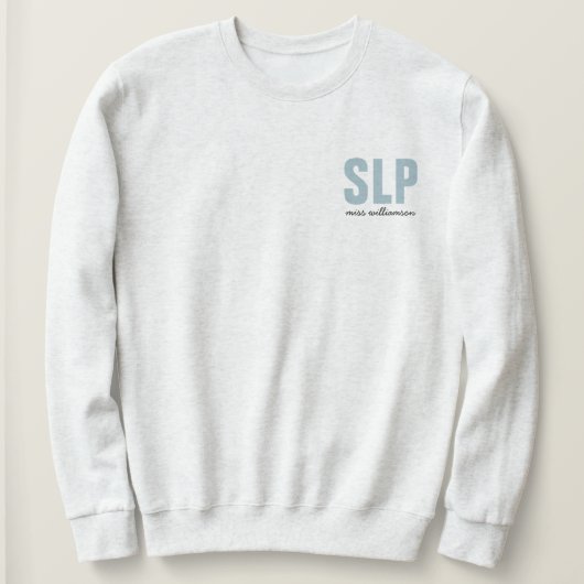 Personalisierter SLP-Sprachpathologe Sweatshirt (Design vorne)