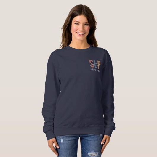 Personalisierter SLP-Sprachpathologe Sweatshirt (Vorne ganz)