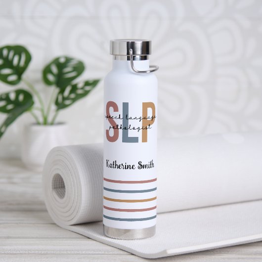 Personalisierter SLP-Sprachpathologe Trinkflasche (Yoga)