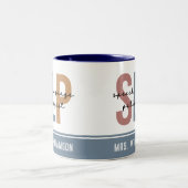 Personalisierter SLP-Sprachpathologe Zweifarbige Tasse (Mittel)