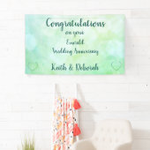 Personalisierter Smarald Wedding Jahrestag Banner (Insitu)