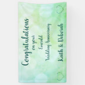 Personalisierter Smarald Wedding Jahrestag Banner (Vertikal)