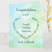 Personalisierter Smarald Wedding Jahrestag Karte (Gelbe Blume)