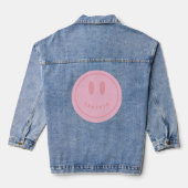 personalisierter Smiley Lächelname Jeansjacke (Rückseite)