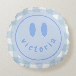 personalisierter Smiley Lächelname Rundes Kissen