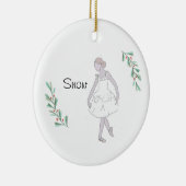 Personalisierter Snow-Keepake Keramik Ornament (Rechts)