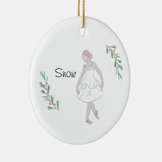 Personalisierter Snow-Keepake Keramik Ornament (Rechts)