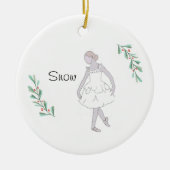 Personalisierter Snow-Keepake Keramik Ornament (Vorne)