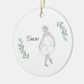Personalisierter Snow-Keepake Keramik Ornament (Links)