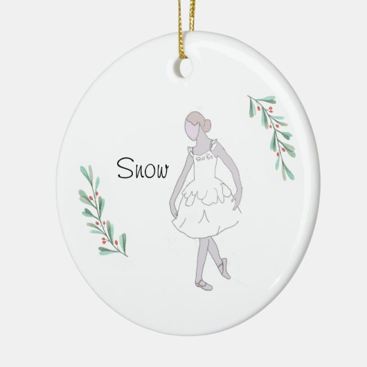 Personalisierter Snow-Keepake Keramik Ornament (Links)