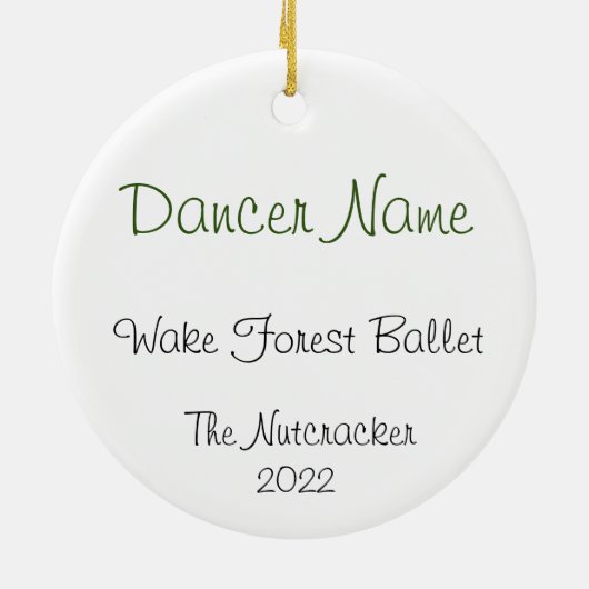 Personalisierter Snow-Keepake Keramik Ornament (Hinten)