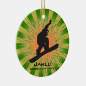 Personalisierter Snowboarder Keramikornament (Rechts)