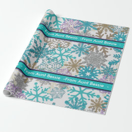 Personalisierter Snowflake-Geschenkwrap Geschenkpapier