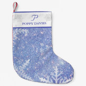 Personalisierter Snowflake Weihnachten Strumpf Kleiner Weihnachtsstrumpf (Vorderseite)