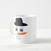 Personalisierter Snowman Black Hat mit Individuell Kaffeetasse (Vorderseite Links)