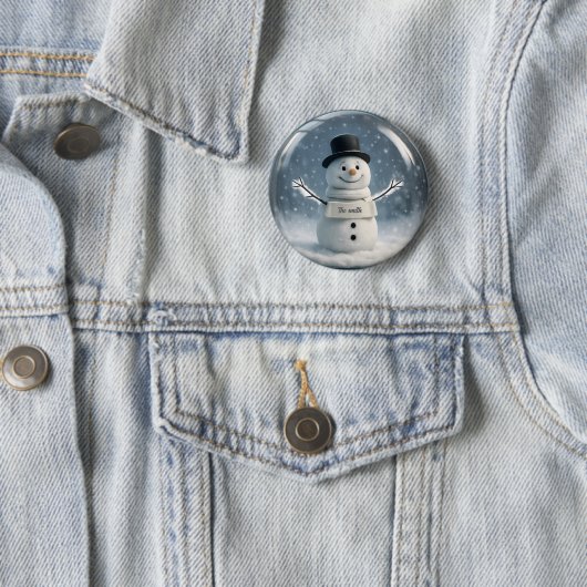 Personalisierter Snowman Button mit benutzerdefini (Beispiel)