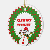 Personalisierter Snowman Lehrer Keepake Ornament (Links)