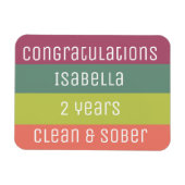 Personalisierter Sobriety Jubiläum 12 Stufen Gebur Magnet (Horizontal)