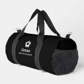 Personalisierter Soccer-Ball-Name Eigener Teamtext Duffle Bag (Rechte Ecke)