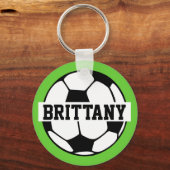Personalisierter Soccer-Ball-Schlüsselanhänger Schlüsselanhänger (Vorderseite)