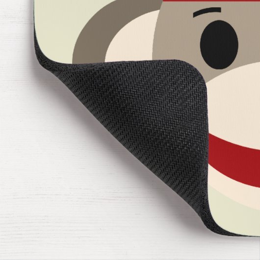 Personalisierter Socken-Affe Mousepad für Kinder (Ecke)