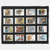 Personalisierter Sofortfilm 16 FotoCollage Fleecedecke (Vorderseite (Horizontal))