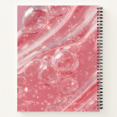 Personalisierter Soft Blush Bubble Swirl Glänzende Notizblock (Rückseite)