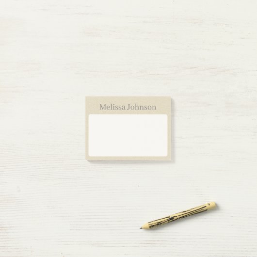 Personalisierter Soft-Sand-Minimal Post-it Klebezettel (Auf Schreibtisch)