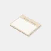 Personalisierter Soft-Sand-Minimal Post-it Klebezettel (angewinkelt)