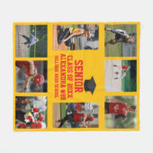 Personalisierter Softball-Abschlussball für Abitur Fleecedecke (Vorderseite (Horizontal))