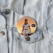Personalisierter Softball-Foto-Button Button (Beispiel)