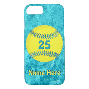 PERSONALISIERTER Softball iPhone 7 Hüllenen-Türkis Case-Mate iPhone Hülle