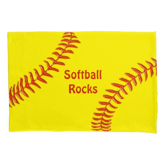 Personalisierter Softball-Kissen-Kasten, Kissenbezug (Vorderseite)