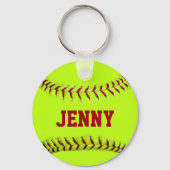 Personalisierter Softball-Schlüsselanhänger Schlüsselanhänger (Vorderseite)